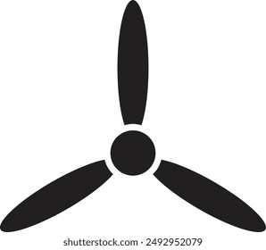 Fan icon isolated on white background . Propeller icon . Wind turbine icon vector