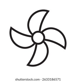 fan icon isolated white background illustration