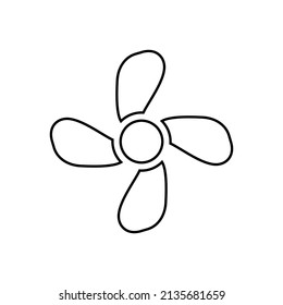 Fan icon in line style
