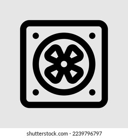 Fan icon in line style about furniture, use for website mobile app presentation