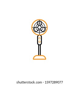 Fan icon. Line and two colour design template