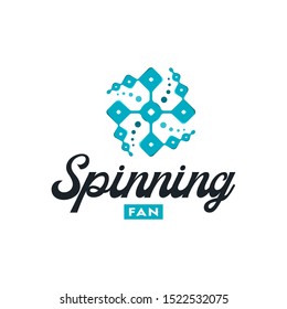 Fan Icon Logo Design, Rotating Fan Symbols, Creative and Modern Design Logo