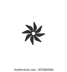 Fan icon logo flat design template vector