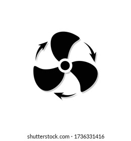 fan icon. object on white background.