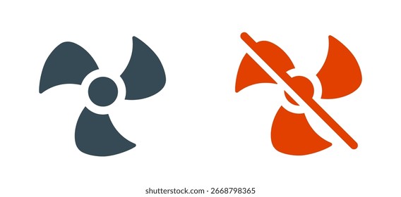 Fan icon and fan off.