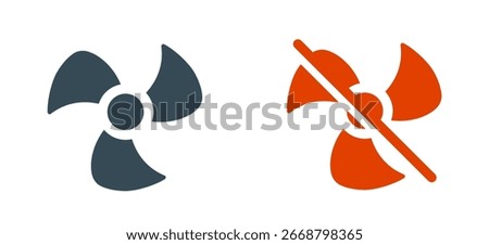 Fan icon and fan off.