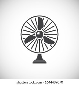 Lüftersymbol auf dem Hintergrund für Grafik und Webdesign. Symbol für kreatives Illustrationskonzept für Web- oder mobile App.