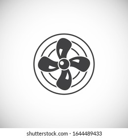 Fan icon on background for graphic and web design. Creative illustration concept symbol for web or mobile app.