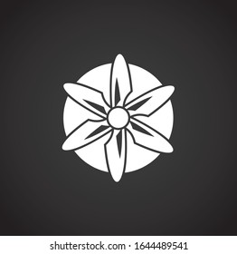 Fan icon on background for graphic and web design. Creative illustration concept symbol for web or mobile app.