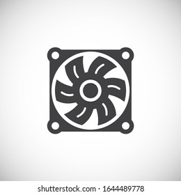 Fan icon on background for graphic and web design. Creative illustration concept symbol for web or mobile app.