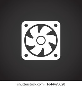 Fan icon on background for graphic and web design. Creative illustration concept symbol for web or mobile app.