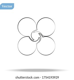 Fan icon on background for graphic and web design. Creative illustration concept symbol for web or mobile app. eps10