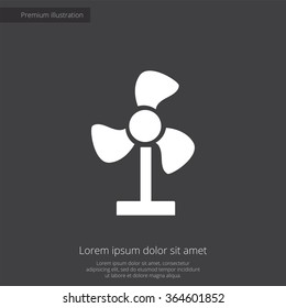 fan icon, on dark background