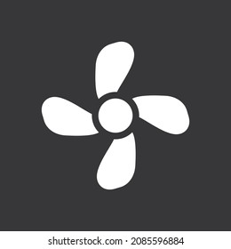 Fan icon on grey background