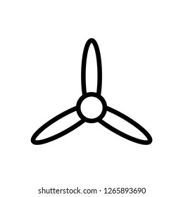 Fan icon on white background. Vector illustration