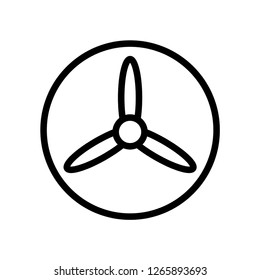Fan icon on white background. Vector illustration
