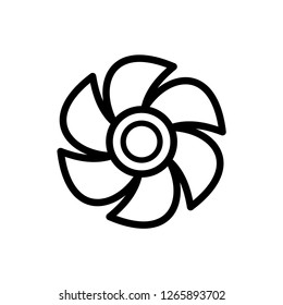 Fan icon on white background. Vector illustration