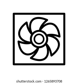 Fan icon on white background. Vector illustration