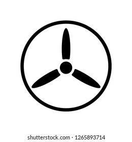Fan icon on white background. Vector illustration