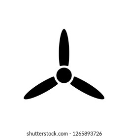 Fan icon on white background. Vector illustration
