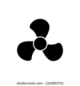 Icono del ventilador sobre fondo blanco. Ilustración del vector