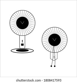
fan icon. on a white background. vector illustration