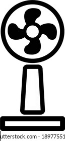 Fan icon on white background.