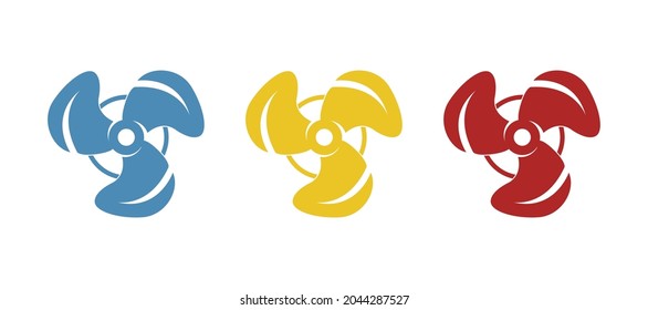 fan icon on a white background, vector illustration
