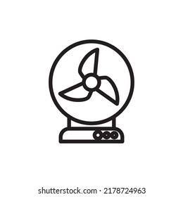 Fan icon on a white background. Vector illustration