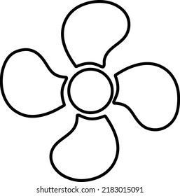 Lüftersymbol auf weißem Hintergrund. Vektorgrafik..eps

