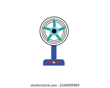 Fan icon on white background. Vector illustration. Electric Fan icon. Desk air electric fan. 