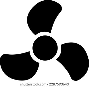 Icono del ventilador sobre fondo blanco. Ilustración vectorial.