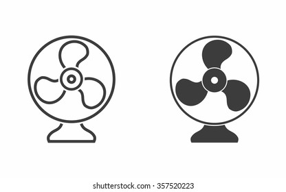 Fan  icon  on white background. Vector illustration.