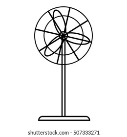 Fan icon. Outline illustration of fan vector icon for web