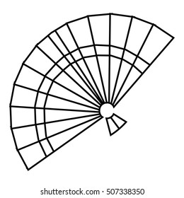 Fan icon. Outline illustration of fan vector icon for web