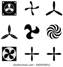 fan icon set