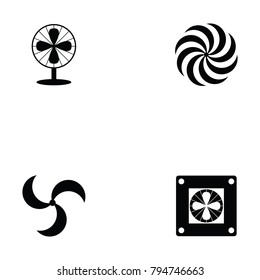 fan icon set