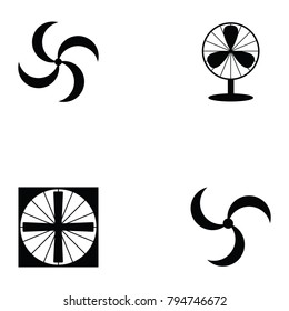 fan icon set