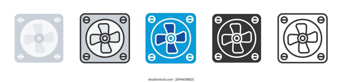 fan icon set multi style various collection