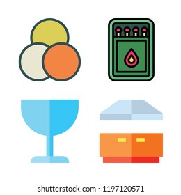 fan icon set. vector set about extractor hood, matches, color palette and cup icons set.