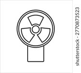 fan icon. simple line vector