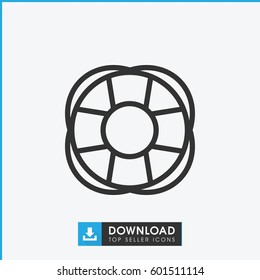 fan icon. simple outline fan vector icon. on white background.