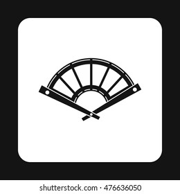 Fan icon in simple style isolated on white background. Accessories symbol