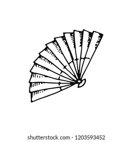 fan icon. sketch isolated object.