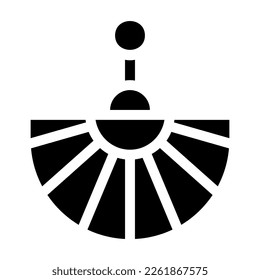 fan icon solid style chinese new year illustration vector perfect. Icon sign from modern collection for web. Nice design perfect.