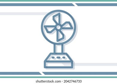 Fan icon symbol sign from modern appliances collection for mobile concept and web apps design. Household and electronic related vector line icons