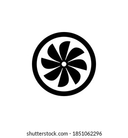 Fan icon symbol vector on white background