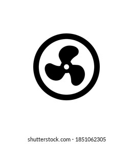 Fan icon symbol vector on white background