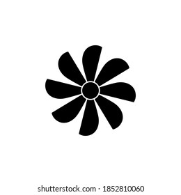 Fan icon symbol vector on white background