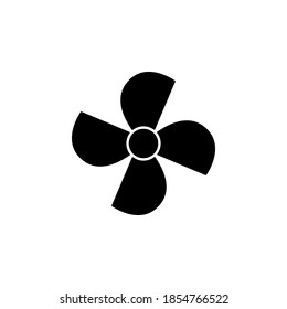 Symbol-Lüftersymbol, Vektorgrafik auf weißem Hintergrund